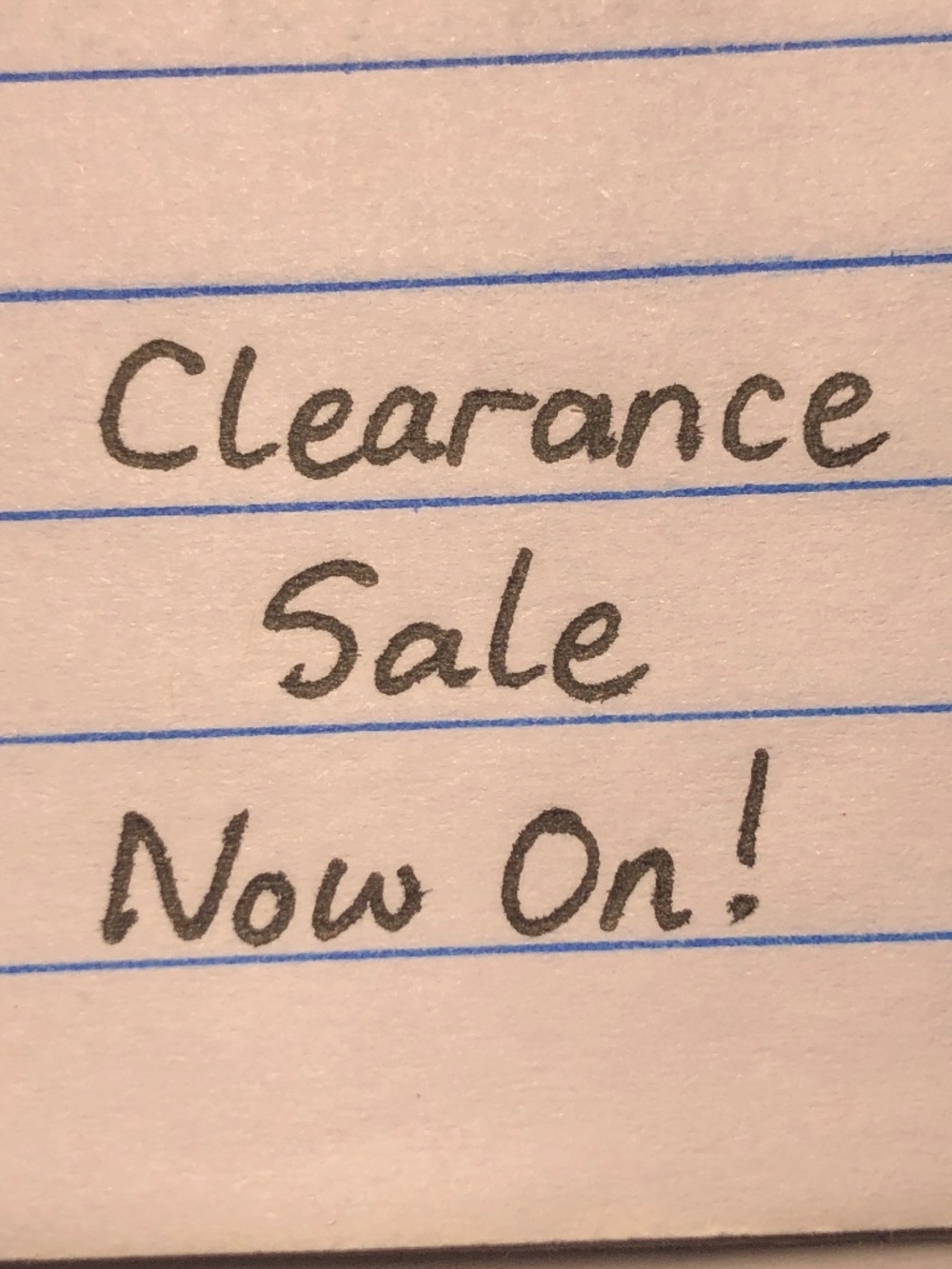 Clearance sale on all items marked 2/$25 (2 for $25)!